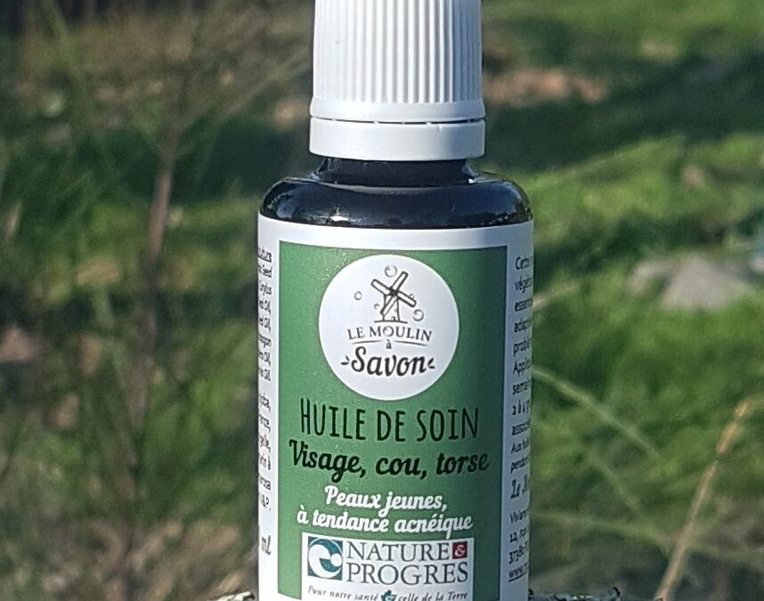 NOUVEAU ! Huile de soin visage, cou et torse peaux à tendance acnéique