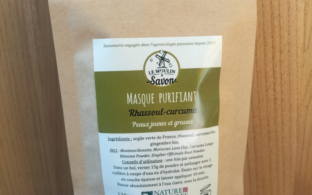 NOUVEAU ! Masque purifiant Rhassoul-curcuma